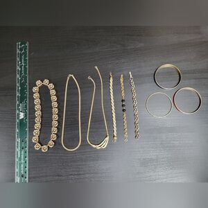 Elegant Gold and Black Jewelry Set